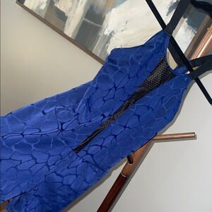 Elegant Blue Halter Dress